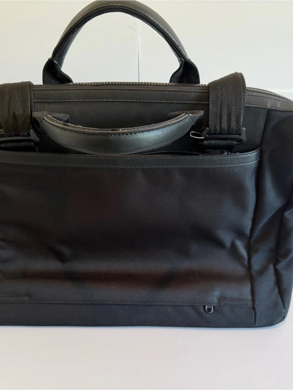 Cole Haan Black Laptop Briefcase with Shoulder Strap and Top Handles